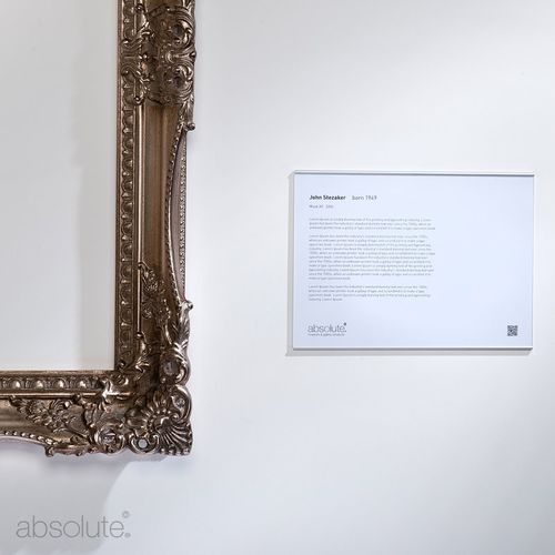 カウンタートップ上ディスプレイパネル - Label Holder - Absolute Museum & Gallery Products Ltd - 壁取り付け式 / 屋内用 / アルミニウム