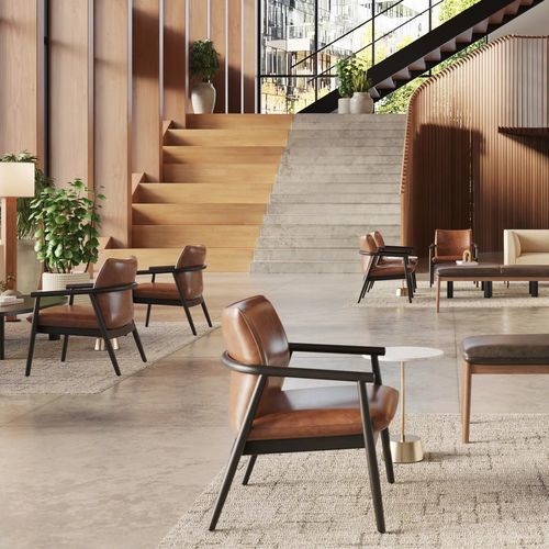 ヴィンテージ スタイル来客用椅子 - FULTON  - Steelcase - 屋内用 / 木製 / 布製