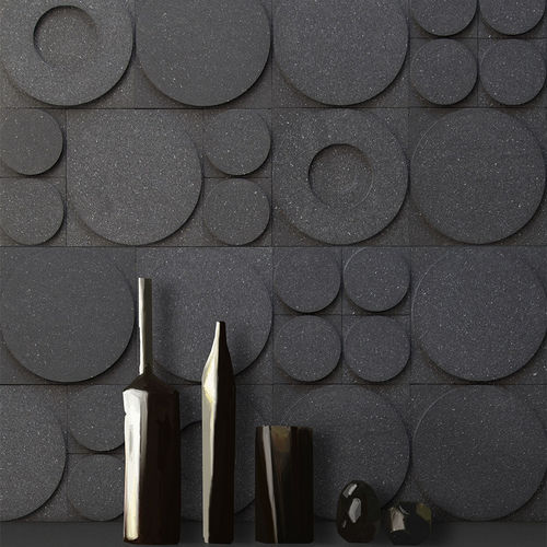 溶岩タイル - Nero Sicilia - 屋内用 / 壁面 / 20x20 cm