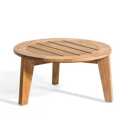 現代風ローテーブル - 700 101 ATTOL - OASIQ - チーク材 / テック製脚 / 円形