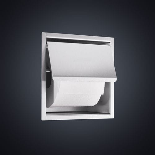 組み込み式トイレットロール紙保持具 - DP2301 - Dolphin Solutions Ltd - ステンレススチール製 / 業務用
