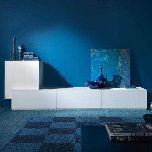 現代風リビング用壁面ユニット - Tetris - My Home Collection - ラッカー塗装MDF / 引き出し付き / 収納付き