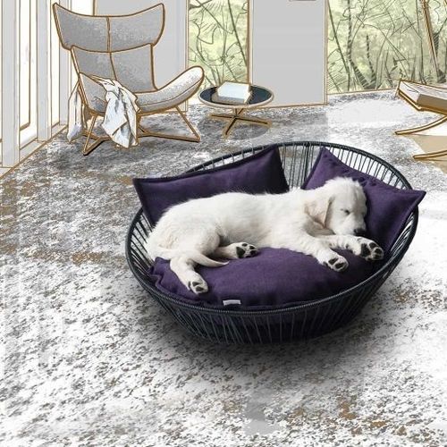 コットン犬用バスケット - SIRO SALEEN - pet.interiors - 合板 / ステンレス製 / 樹脂製組みひも