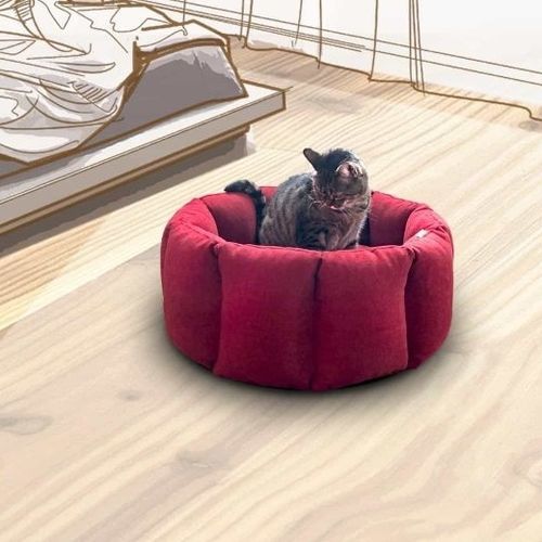 コットン猫用ベッド - BLOOM - pet.interiors - ポリエステル製 / 洗濯機で洗える / 取り外しできるクッション付き