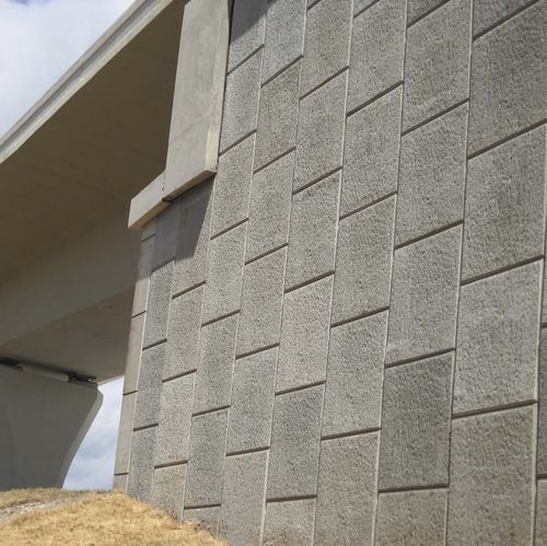 コンクリート製擁壁 - VIST-A MSE  - Contech - プレハブ パーツ用 / 橋梁建設 / 石材仕上げ