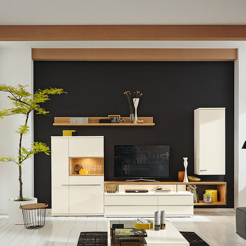 現代風テレビ用壁面ユニット - ATERNO - Musterring - 突板 / モジュール式 / 収納付き