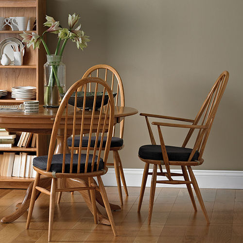 伝統的チェア - WINDSOR : 1875A - ercol - 屋内用 / 布製 / トネリコ材