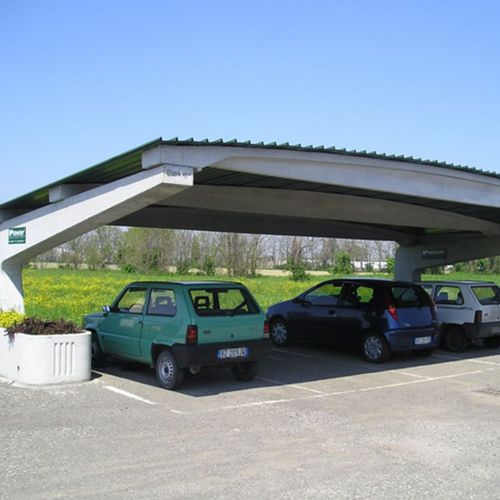 業務用カーポート - CARPORTS - Paver - ソーラーパネル付き / コンクリート