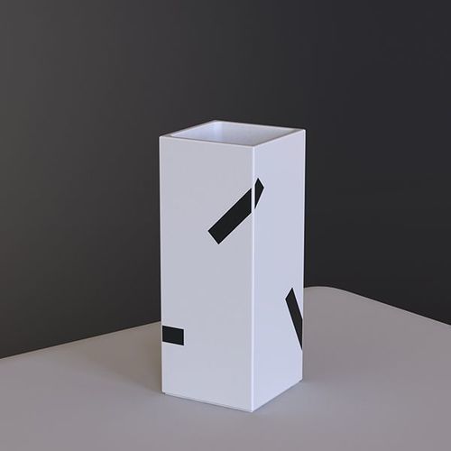 ミニマリストデザイン花瓶 - ISTINTO - FLAMINIA/フラミニア社 - セラミック製 / Leonardo Talarico 作 / 白色