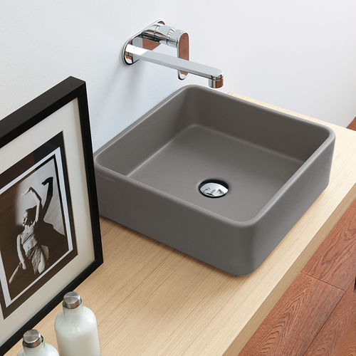 カウンタートップ型洗面器 - MINIWASH 40 - FLAMINIA - セラミック製 / 高光沢 / 正方形