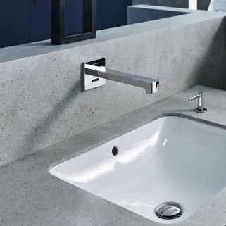 洗面器用混合水栓 - BRENTA & PIAVE - GEBERIT - 壁取り付け式 / 電子 / 金属製