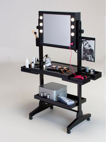 現代風化粧台 - L400X2 WITH DOUBLE FRAMED MIRROR - CANTONI - 木製 / 美容院 / バックライト付き