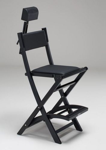 ヘッドレスト付き化粧用アームチェア - S104+HR - CANTONI - 折りたたみ式 / フットレスト付き