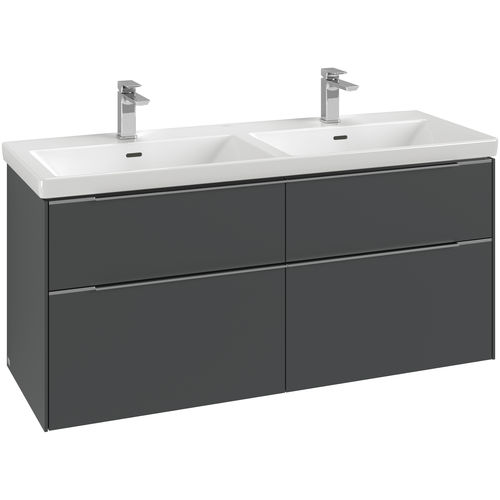 ダブル洗面台 - SUBWAY 3.0: C56801 - Villeroy & Boch/ビレロイ&ボッホ - 壁掛け式 / 木製 / 現代風