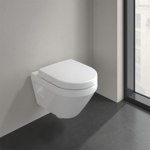 壁掛け式トイレ - ARCHITECTURA TWISTFLUSH COMPACT 4687 C0 XX - Villeroy & Boch/ビレロイ&ボッホ - セラミック製 / 家庭用 / 楕円形