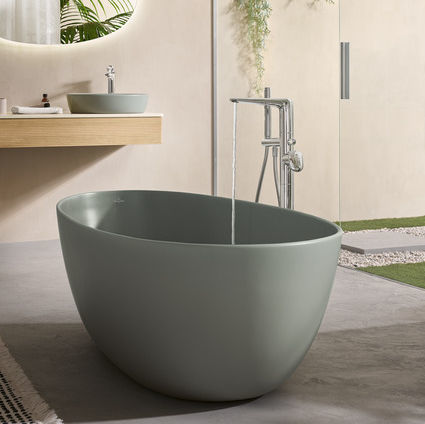 楕円形浴槽 - ANTAO : UBQ 170 TAO 7V-XX - Villeroy & Boch/ビレロイ&ボッホ - 置き型 / 住居用 / 複合素材