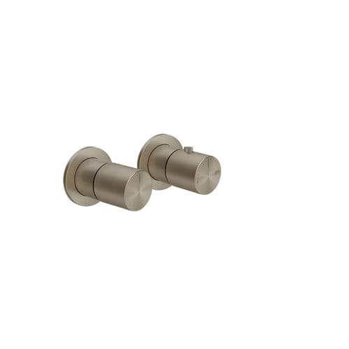 シャワー用ダブルハンドル混合水栓 - 70036 series - GESSI SPA - 壁取り付け式 / サーモスタット / クロムメッキ金属