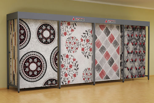 金属製カーペット陳列棚 - Dörtlü - AKDENIZ Display Systems - 店用