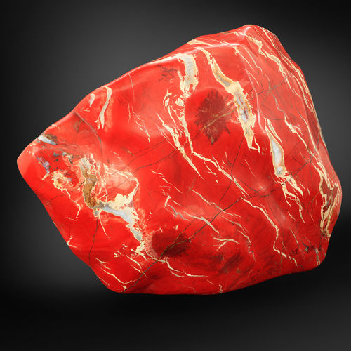 天然石彫刻 - GUIDERO_RED_JASPER_GEMSTONE_RSJ11_122kg - GUIDERO Holland BV - 公共スぺース用
