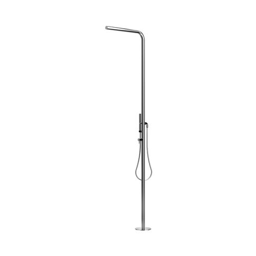 屋外用シャワーコラム - FTA-S40-HCHS - Outdoor Shower Company - ステンレススチール製 / 立っている / 現代風