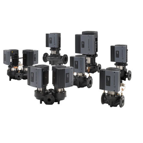 水ポンプ - TP, TPE INLINE - Grundfos - 鋳鉄製 / ステンレス網製 / 遠心