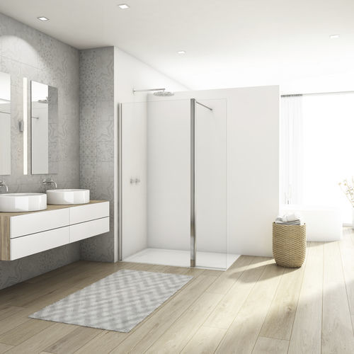 固定シャワースクリーン - WALK-IN DIVERA D22WI3 - Ronal - 回転式 / コーナータイプ / securit®ガラス