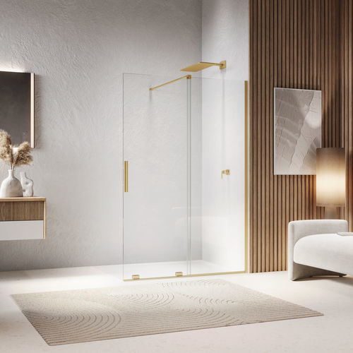 固定シャワースクリーン - WALK-IN AMALIA - D35S2 - Ronal - スライド式 / 可逆式 / 床置き