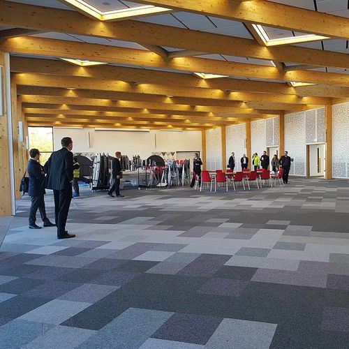 天井用吸音パネル - Dining Room University of Warwick Coventry - Bruag Design Factory AG - MDF / 長方形 / 屋内用