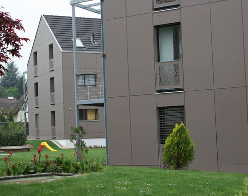 間仕切壁用装飾パネル - FORMBOARD TOP PINE - MULTI FAMILY HOUSE TÄGERWILEN - Bruag Design Factory AG - 屋外用 / 壁取り付け式 / ウッドファイバー製