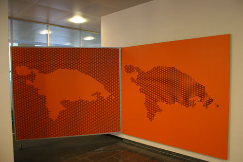 壁取り付け式吸音パネル - THURGAUER KANTONALBANK SIRNACH - Bruag Design Factory AG - MDF / 長方形 / 業務用