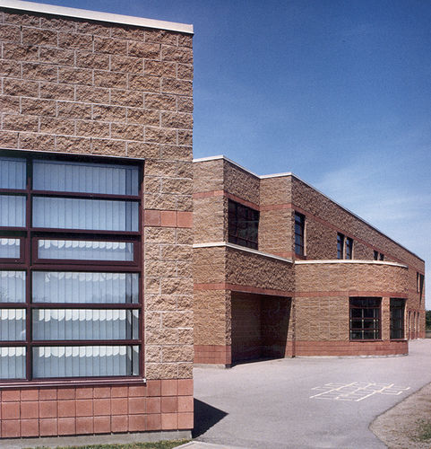 フルコンクリートブロック Architectural Rose Brampton Brick 耐荷重壁 基礎用 建物の正面用