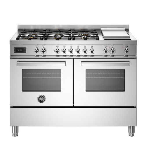 ガスオーブン付きコンロ - PRO126G2EXT - Bertazzoni - 電動式 / 業務用 / 7口