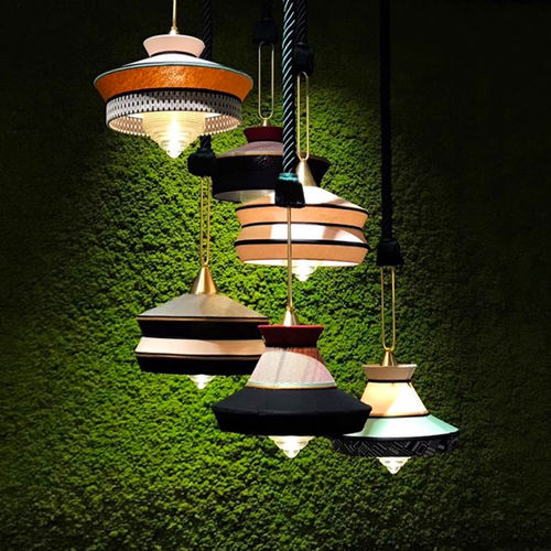 ペンダントランプ Calypso Contardi すりガラス製 アールデコ風 白