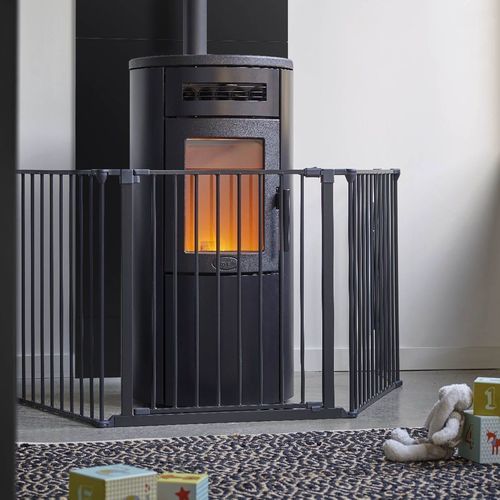 スチール製防火パネル - EXTENSION INT&Eacute;GRALE - dixneuf - ストーブ用 / キャスター付 / 子供用
