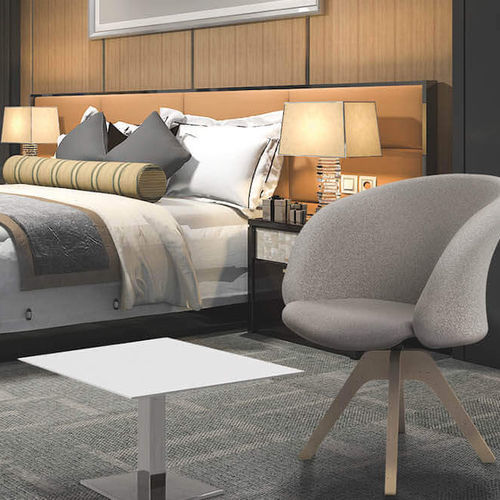 現代風ローテーブル - TABOU - burgessfurniture - ラミネート / 金属脚 / 長方形