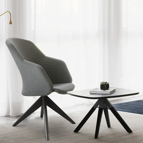 現代風ローテーブル - A-CROSS - burgessfurniture - HPL / 高圧ラミネート(HPL)脚 / 円形