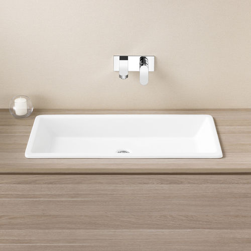 組み込み型洗面器 - GRACE: EU8033A00W/EU8032A00W - caroma - セラミック製 / 長方形 / 現代風