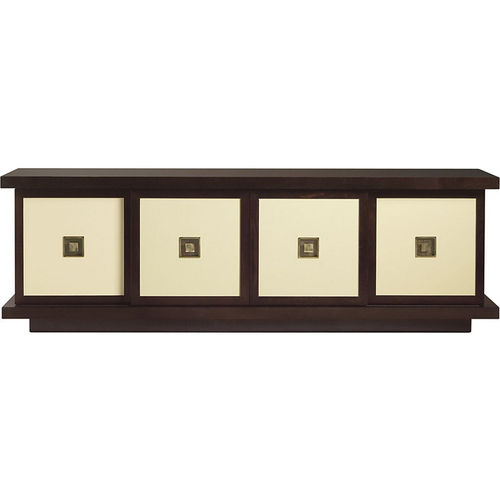 現代風テレビキャビネット -  METROPOLITAN - Baker Furniture Co. - ローボード / マホガニー製 / 革製
