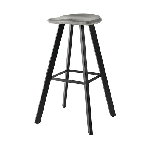 現代風バー用腰掛け - A - BENTU DESIGN - コンクリート製 / 金属脚 / 黒色