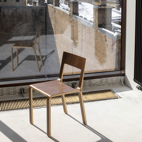 北欧デザインチェア - FRAME - Plycollection - 屋内用 / 合板 / 布製