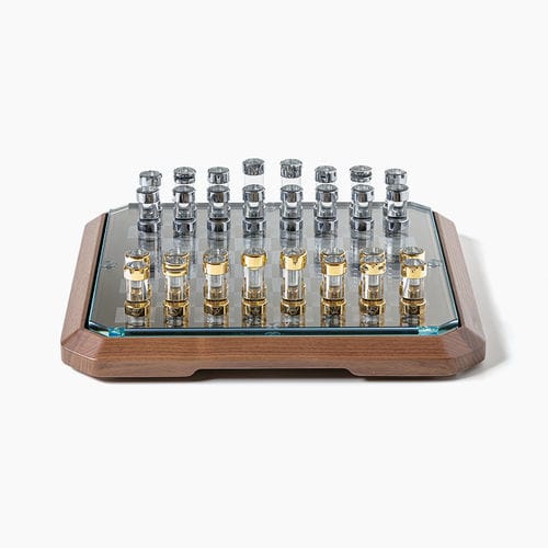 現代風チェステーブル - Stratego Wood - Teckell - 家庭用 / 業務用 / クロム真鍮製