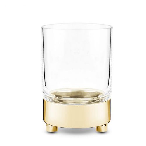 業務用歯ブラシ置き - CRYSTAL GLASS, BRASS GOLD PLATED - Klomfar GmbH