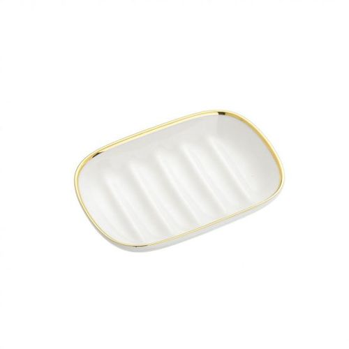 金属製石鹸トレイ - GOLD TRIM - Klomfar GmbH - 磁器製