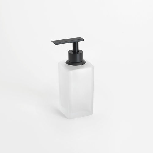 ホテル用ソープサーバー - BIG SPENDER JUNIOR GLASS: BLACK - Klomfar GmbH - 公共施設用 / 家庭用 / 独立型
