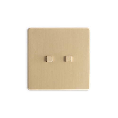 ホームオートメーション用スイッチ - GRACE - SQUARE  - Atelier Luxus - プッシュ式ボタン / 埋め込み式 / 真ちゅう製