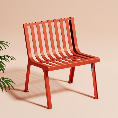 現代風チェア - cité Z - Objets Publics - 屋外用 / 熱漆塗りスチール / パウダーコーティングスチール脚