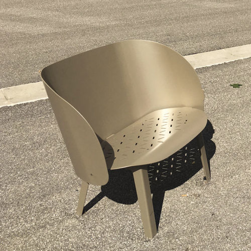 現代風アーバンチェア - cabriolet Croisements - Objets Publics - 熱漆塗りスチール / スチール製 / オーダーメイド