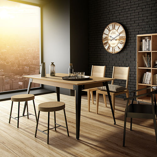 現代風ダイニングテーブル - LOFT - MILONI Deutschland - 木製 / 金属製 / 長方形