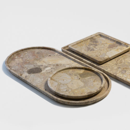 大理石トレー - ROUND TRAY KUNIS BRESCIA - MAAMI HOME - ホテルの部屋用 / レストラン用 / ホテル用