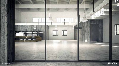 屋内用ドア - DOL - Aldena - ガラス製 / スライド式 / ガラス